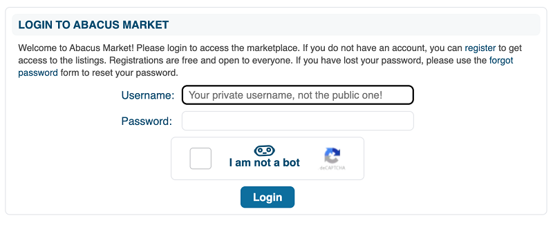 Abacus Market secure darknet features